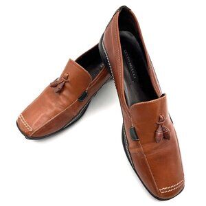 Sesto Meucci Women’s 11 Italian Cognac Tan Leather Tassel Driving Loafers Comfor